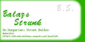 balazs strunk business card